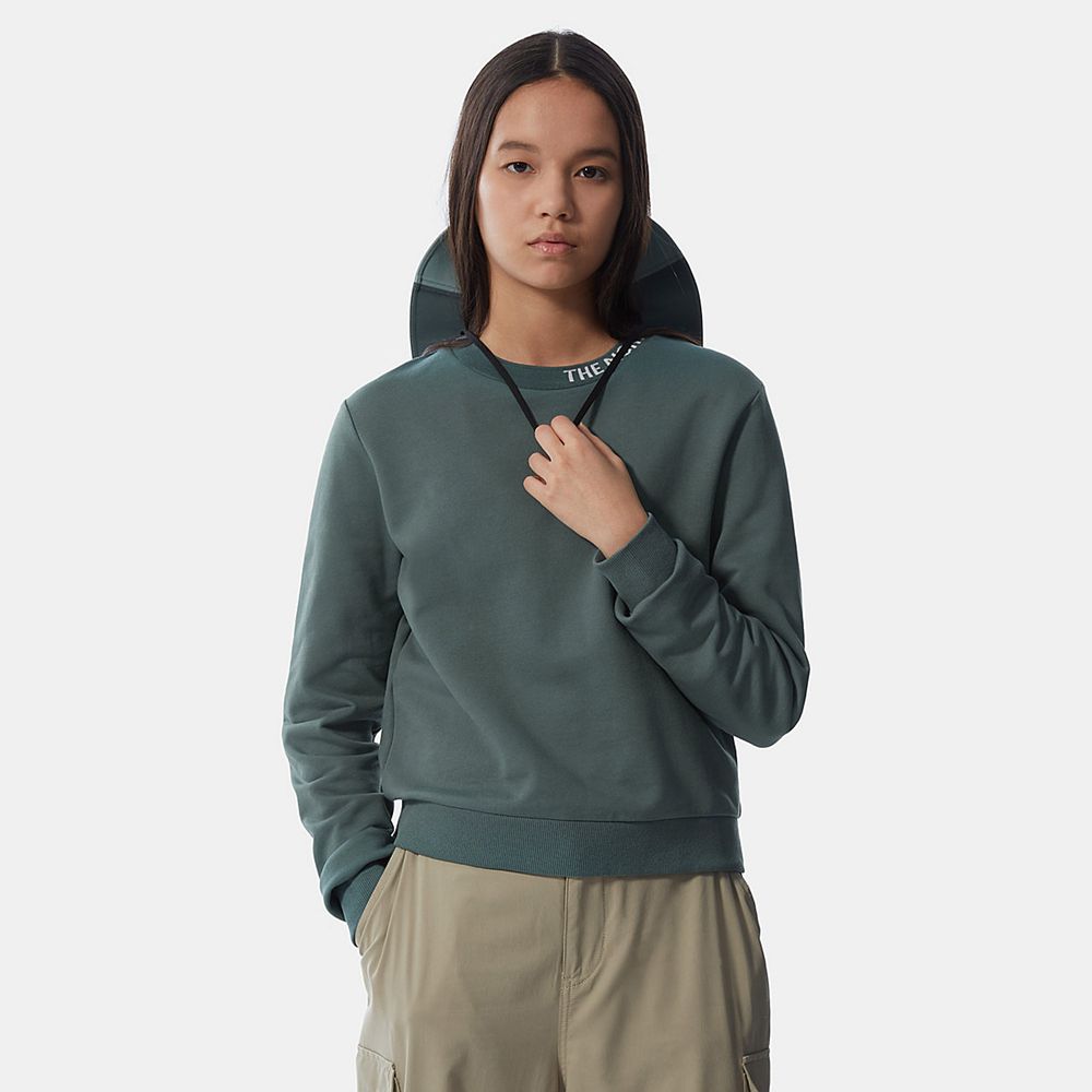 The North Face Pullover Womens Australia - The North Face Zumu Crew Neck Green (NYR-503862)